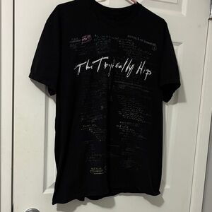 The Tragically Hip Black T-Shirt with front and back graphics Man Machine Poem